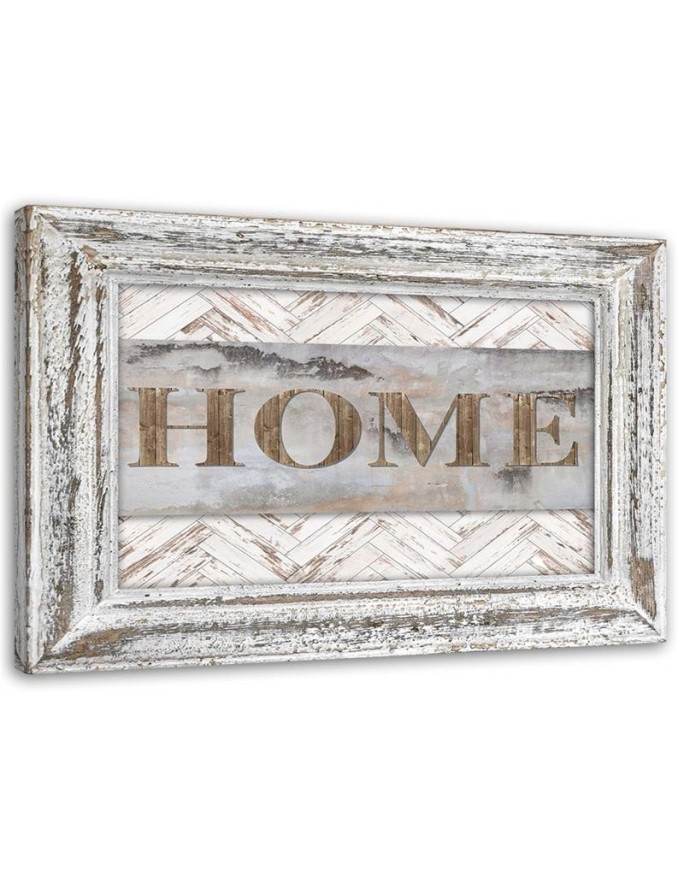 Home quotes in a rustic frame - Canvas prints for the bedroom | FEEBY
