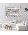 Home quotes in a rustic frame - Canvas prints for the bedroom | FEEBY