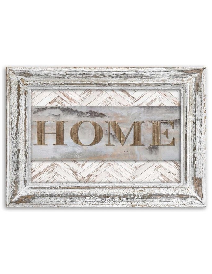 Home quotes in a rustic frame - Canvas prints for the bedroom | FEEBY