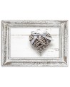 Braided heart with bow wood - Canvas print | FEEBY
