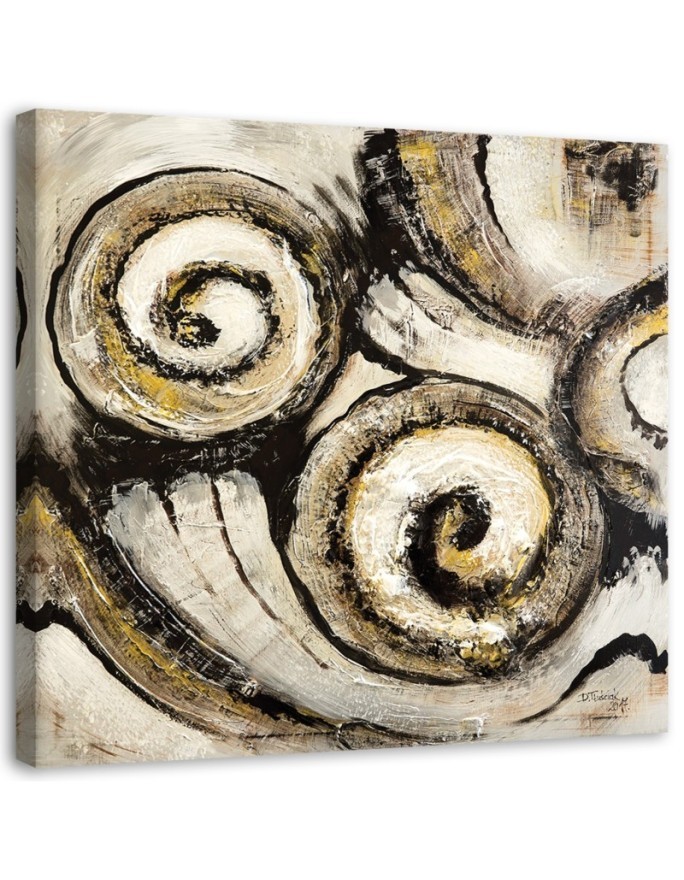 Spiral abstract beige- Canvas print | FEEBY