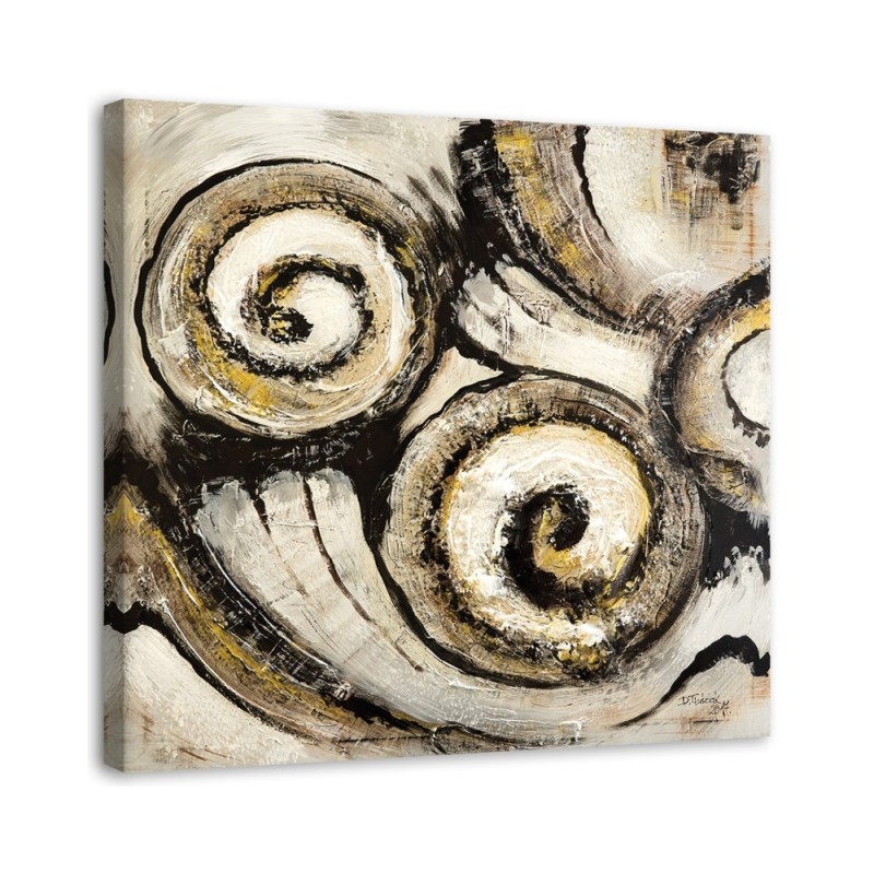 Spiral abstract beige- Canvas print | FEEBY