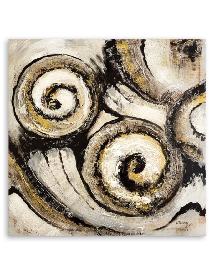 Spiral abstract beige- Canvas print | FEEBY