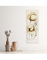 Yellow painted flowers - Canvas print for the living room | FEEBY