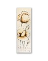 Yellow painted flowers - Canvas print for the living room | FEEBY