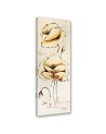 Gold Canvas painted flowers - Canvas print for the living room | FEEBY