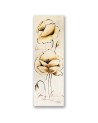 Gold Canvas painted flowers - Canvas print for the living room | FEEBY