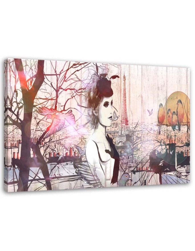 Woman in France - Canvas print for the living room | FEEBY