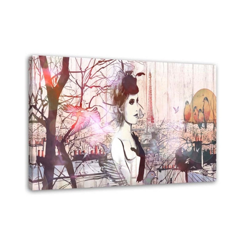 Woman in France - Canvas print for the living room | FEEBY