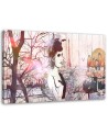 Woman in France - Canvas print for the living room | FEEBY