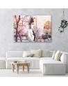 Woman in France - Canvas print for the living room | FEEBY