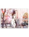 Woman in France - Canvas print for the living room | FEEBY