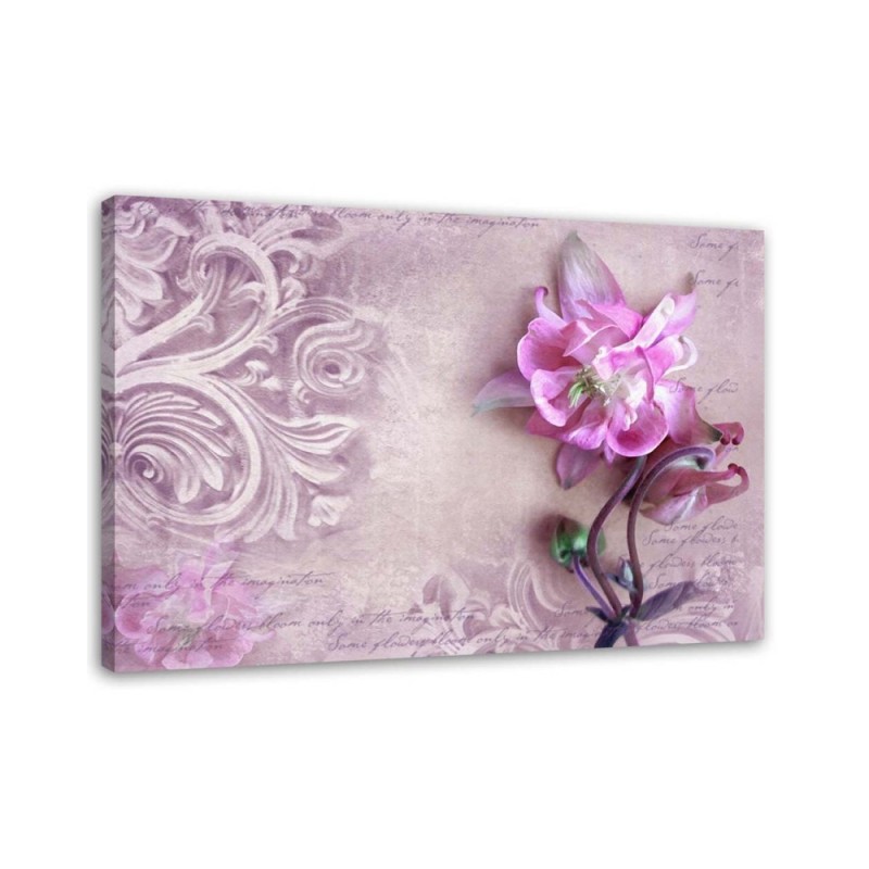 Flower and plant motif - Canvas print for the bedroom | FEEBY
