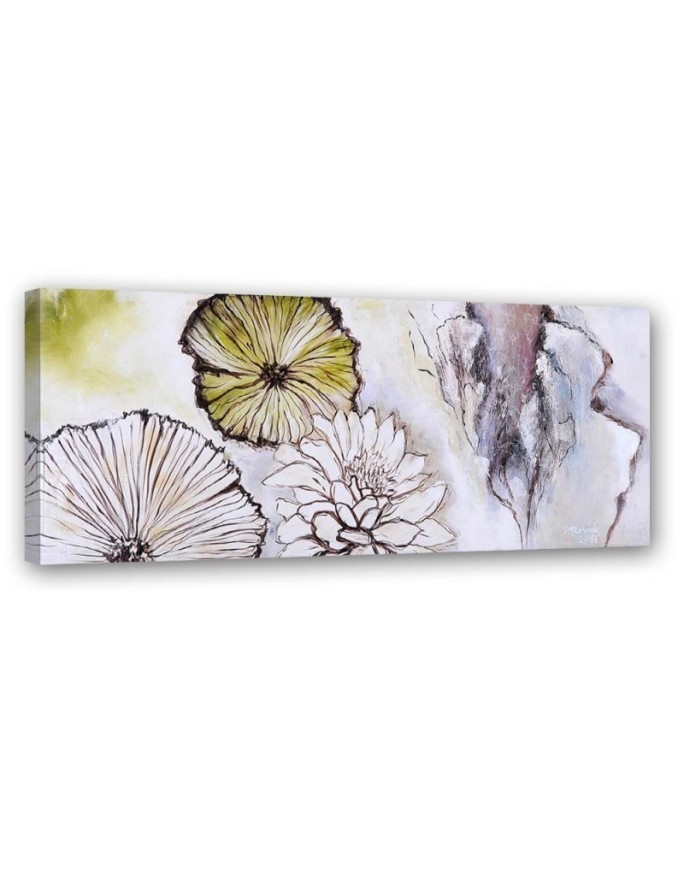 Panoramic of flowers - Canvas print for the bedroom. Buy now| | FEEBY