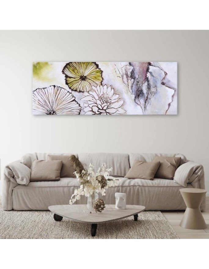 Panoramic of flowers - Canvas print for the bedroom. Buy now| | FEEBY