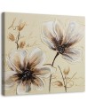 Painted flowers - Canvas print for the living room. High quality  | FEEBY