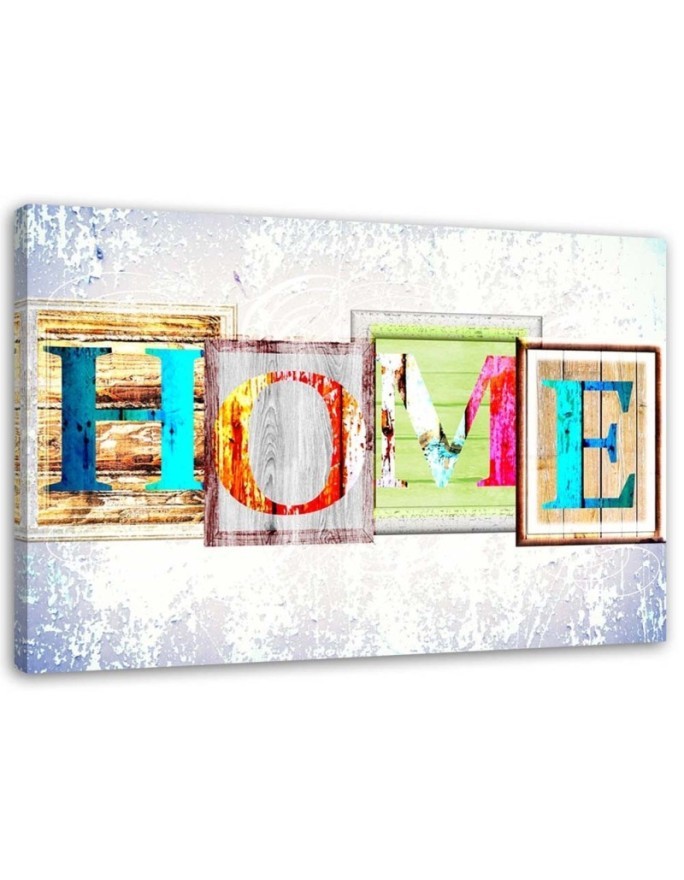 Home inscription - Canvas print for the living room | FEEBY