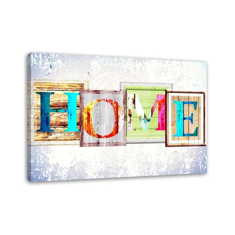 Home inscription - Canvas print for the living room | FEEBY