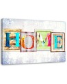 Home inscription - Canvas print for the living room | FEEBY