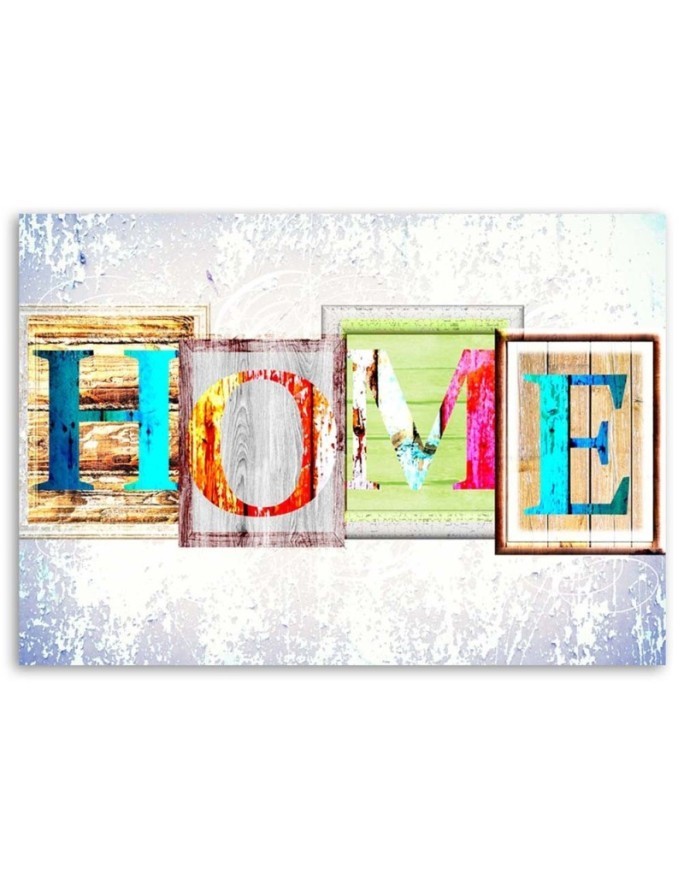 Home inscription - Canvas print for the living room | FEEBY
