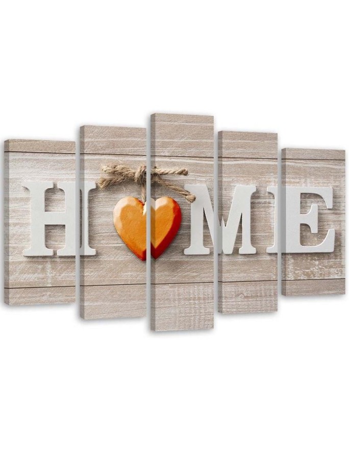 Canvas print Home Heart...