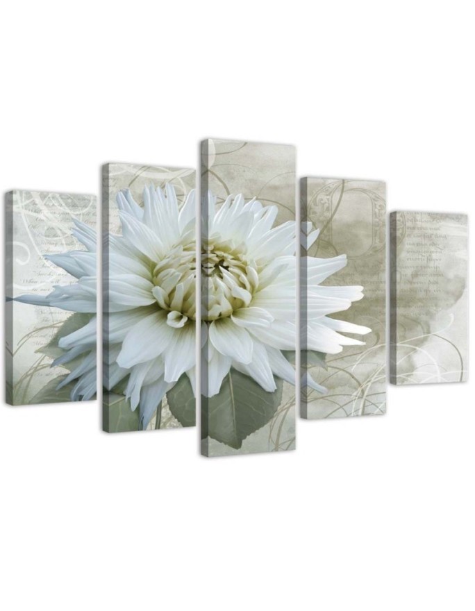 Decorative Canvas painting - White vintage flower | FEEBY
