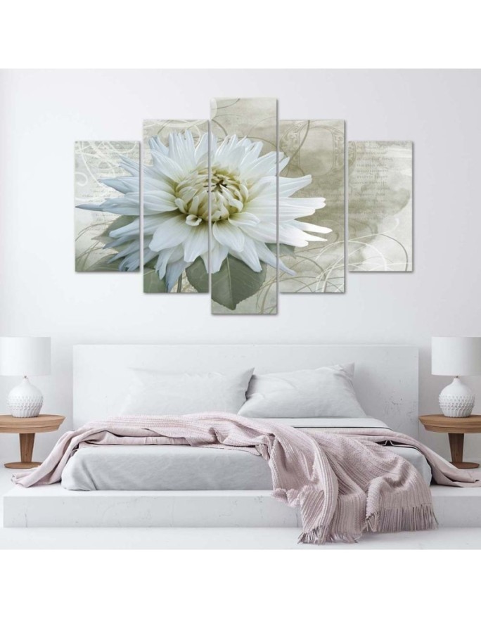 Decorative Canvas painting - White vintage flower | FEEBY