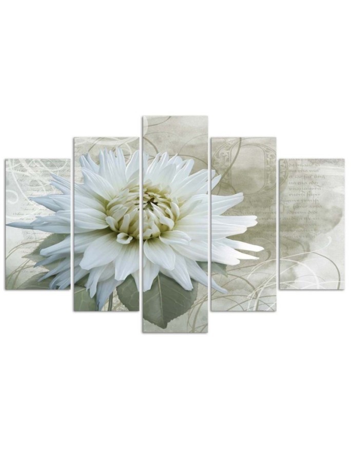 Decorative Canvas painting - White vintage flower | FEEBY