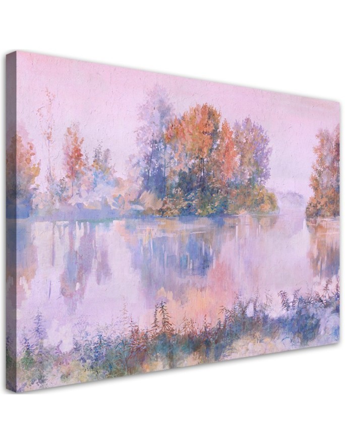 Bedroom Canvas painting - Lake view landscape | FEEBY