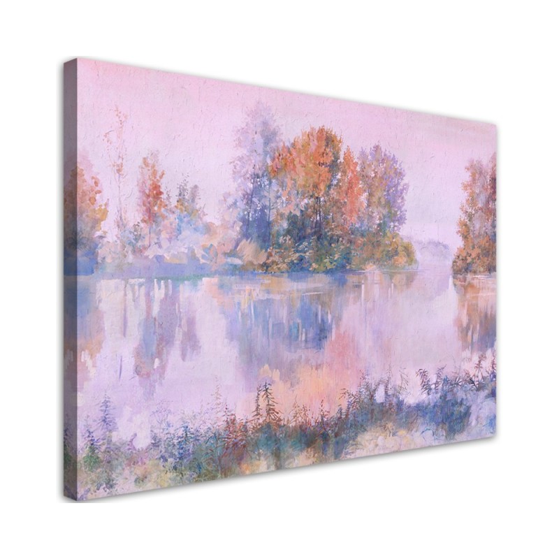 Bedroom Canvas painting - Lake view landscape | FEEBY