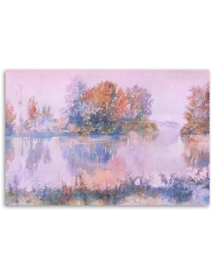 Bedroom Canvas painting - Lake view landscape | FEEBY