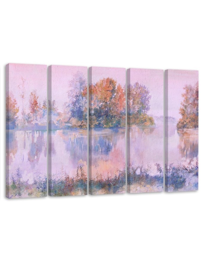 5 Piece Bedroom painting - Lake view | FEEBY