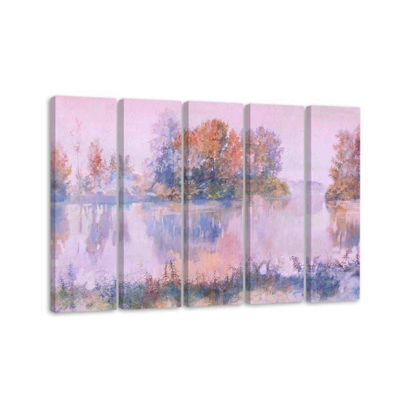 5 Piece Bedroom painting - Lake view | FEEBY