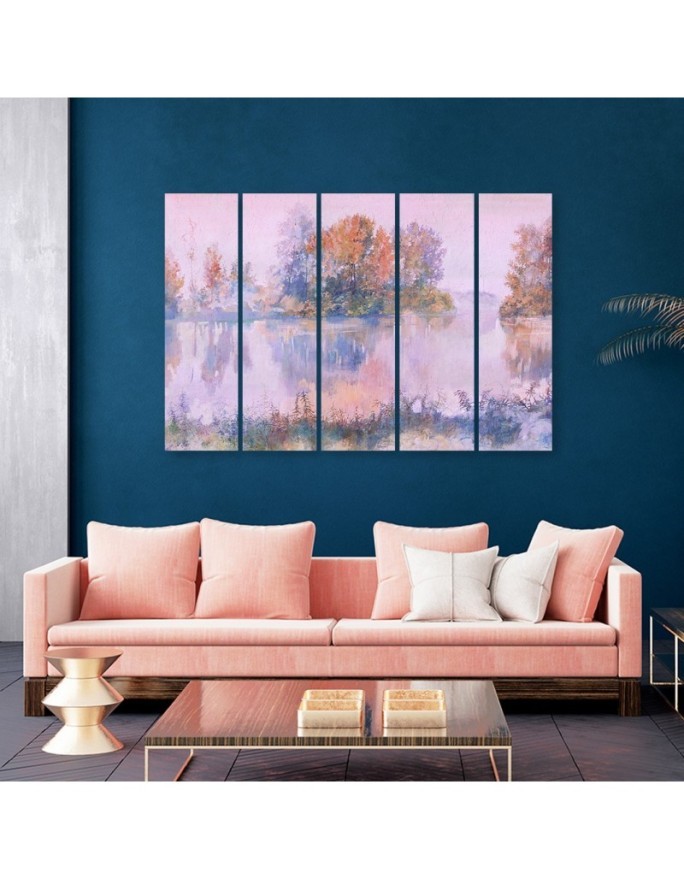 5 Piece Bedroom painting - Lake view | FEEBY