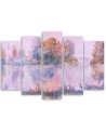 Modern bedroom Canvas painting - Lake view | FEEBY