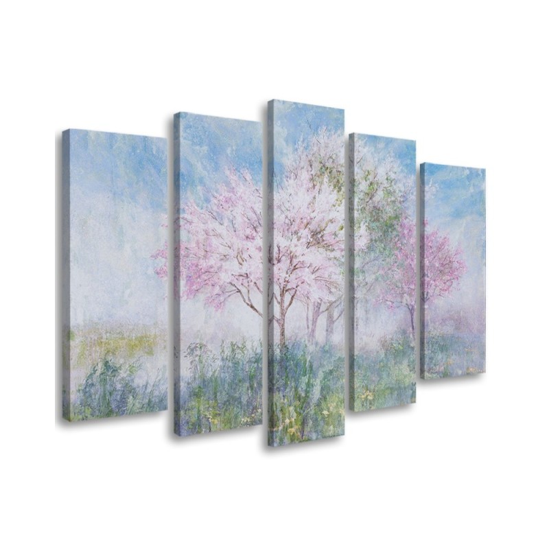Modern bedroom painting - Flowering tree in a meadow | FEEBY