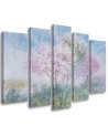 Modern bedroom painting - Flowering tree in a meadow | FEEBY