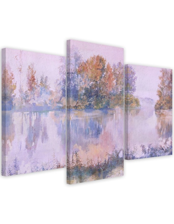 Modern painting for the living room - Lake view | FEEBY