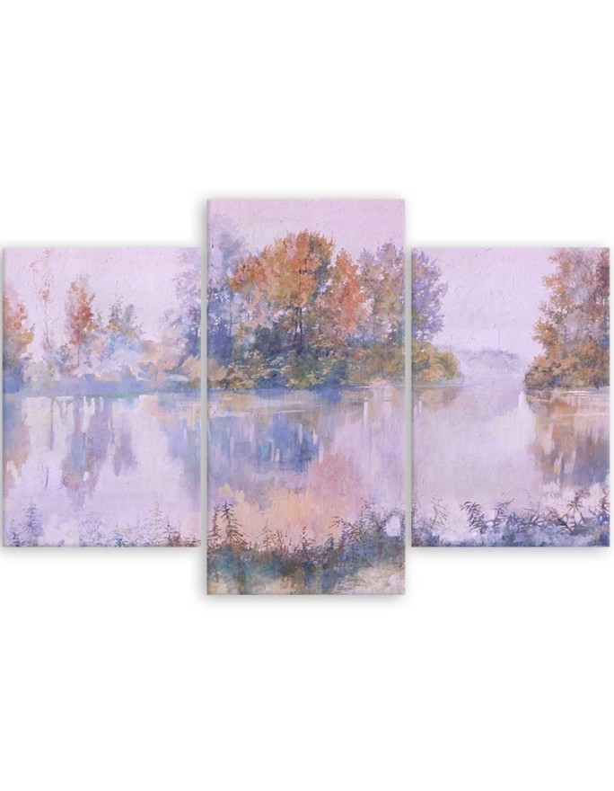 Modern painting for the living room - Lake view | FEEBY