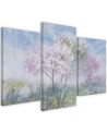 Modern painting for living room - Flowering tree in a meadow | FEEBY