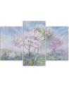 Modern painting for living room - Flowering tree in a meadow | FEEBY