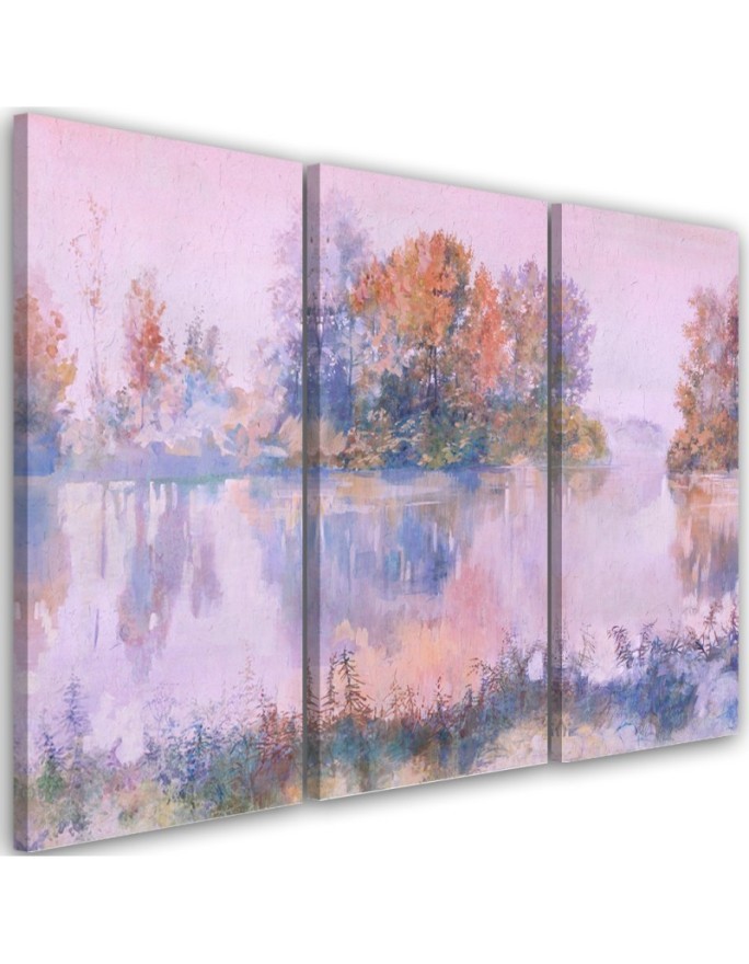 Modern Canvas painting for the living room - Lake view | FEEBY
