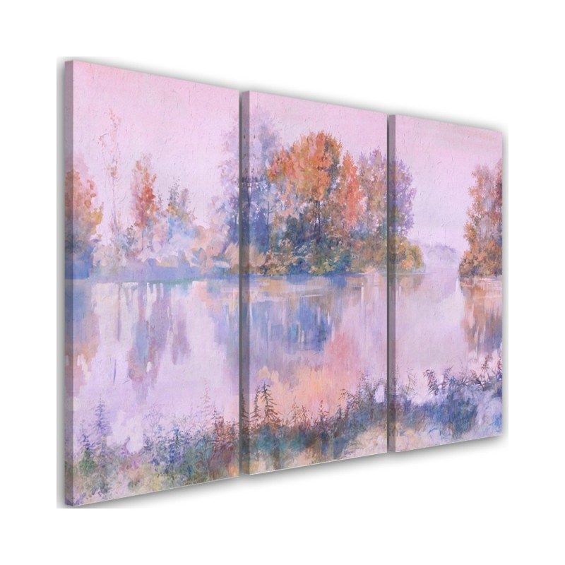 Modern Canvas painting for the living room - Lake view | FEEBY