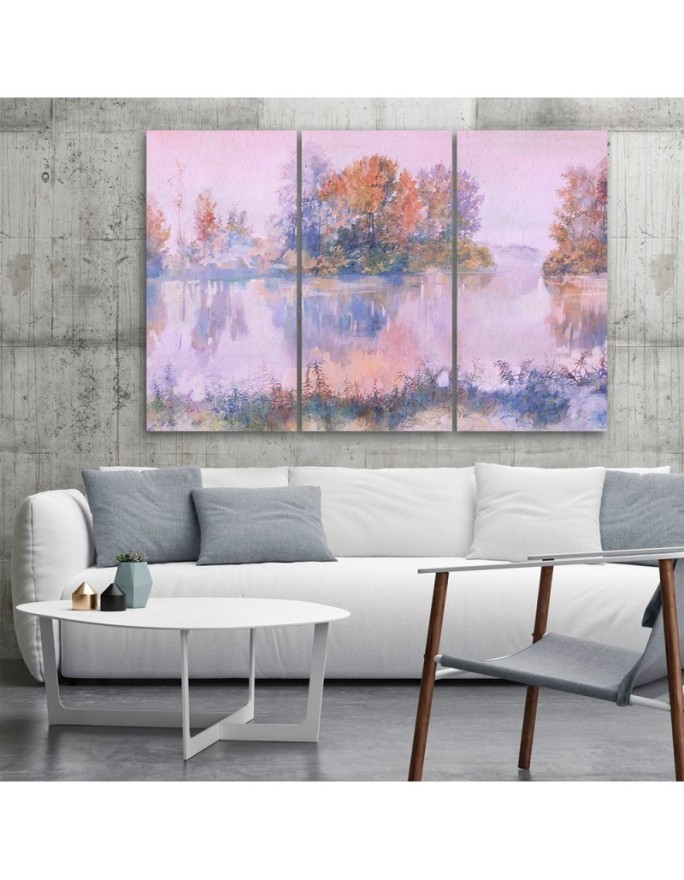 Modern Canvas painting for the living room - Lake view | FEEBY