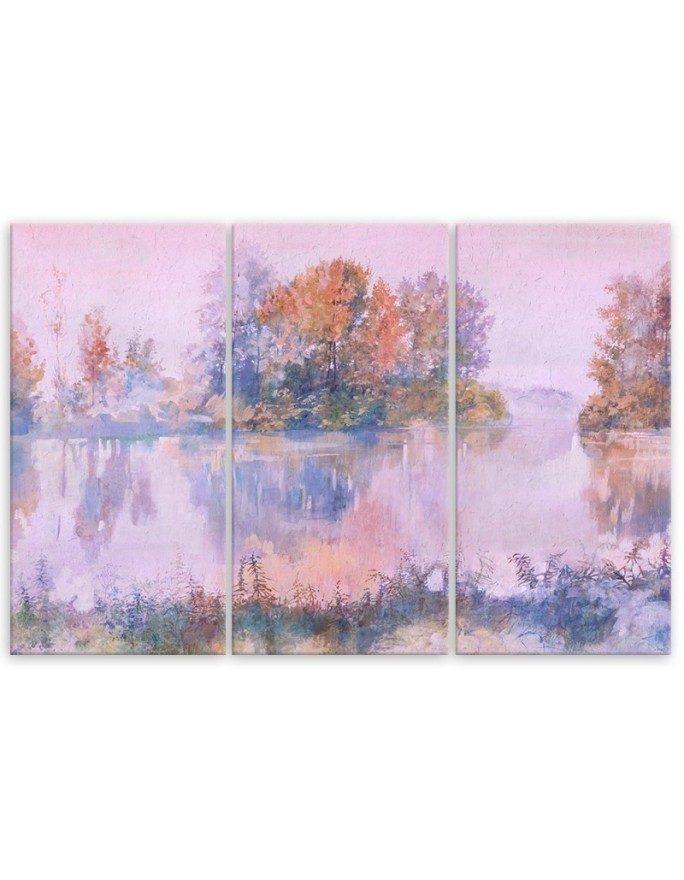 Modern Canvas painting for the living room - Lake view | FEEBY