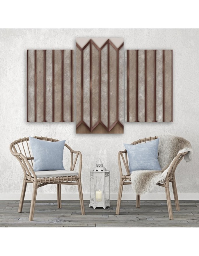 Modern Canvas painting for living room - Colourful 3D windows | FEEBY