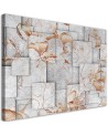 Lily flowers on a geometric background - Wall art painting | FEEBY