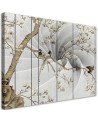 Birds on a magnolia tree - Modern canvas painting | FEEBY