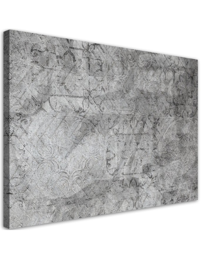 Grey pattern on concrete wall Modern canvas painting | FEEBY