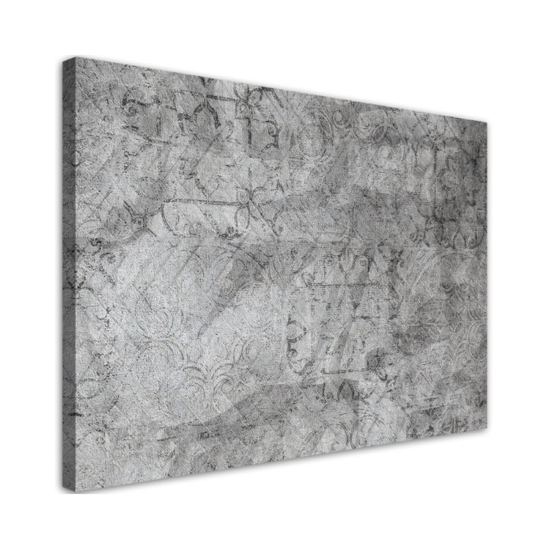 Grey pattern on concrete wall Modern canvas painting | FEEBY
